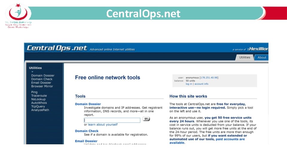 Central. Ops. net 