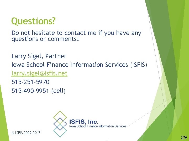 Questions? Do not hesitate to contact me if you have any questions or comments!