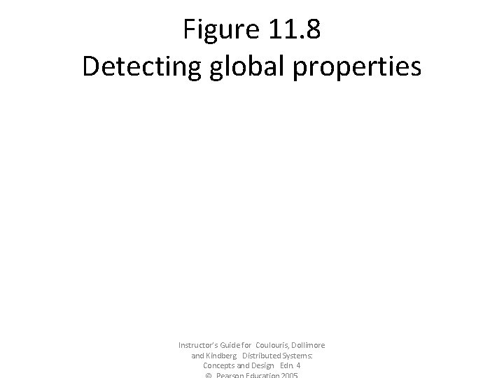 Figure 11. 8 Detecting global properties Instructor’s Guide for Coulouris, Dollimore and Kindberg Distributed