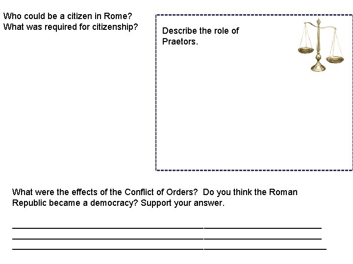 Who could be a citizen in Rome? What was required for citizenship? Describe the