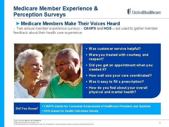 Medicare Member Experience & Perception Surveys ► Medicare Members Make Their Voices Heard -