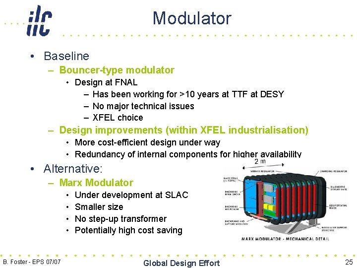Modulator • Baseline – Bouncer-type modulator • Design at FNAL – Has been working