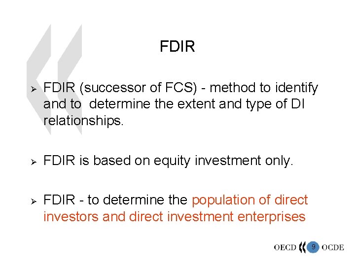 FDIR Ø Ø Ø FDIR (successor of FCS) - method to identify and to