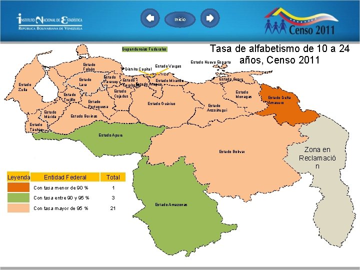 Inicio Dependencias Federales Estado Falcón Estado Lara Estado Zulia Estado Trujillo Estado Mérida Distrito