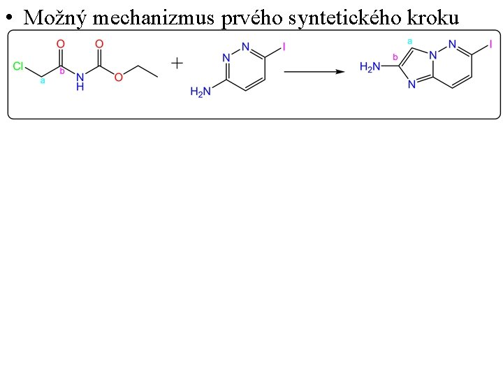  • Možný mechanizmus prvého syntetického kroku 