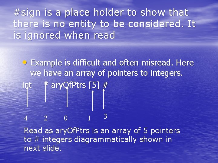 #sign is a place holder to show that there is no entity to be #sign is a place holder to show that there is no entity to be