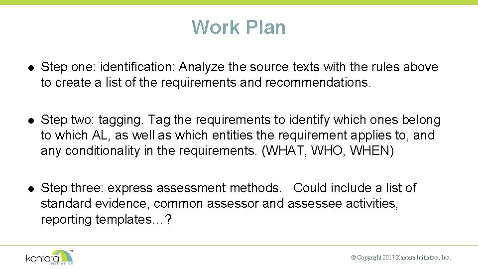 Work Plan l Step one: identification: Analyze the source texts with the rules above