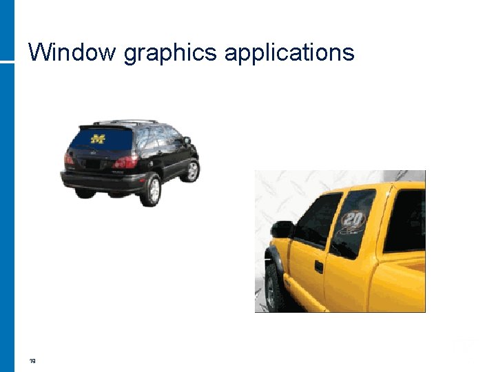 Window graphics applications 19 