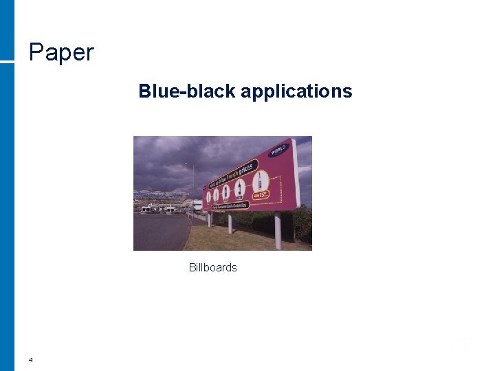 Paper Blue-black applications Billboards 4 