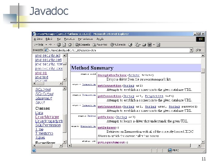 Javadoc 11 