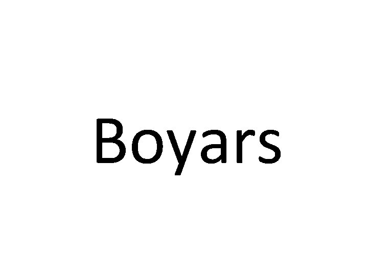 Boyars 