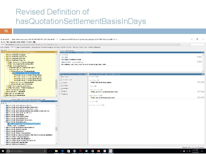 Revised Definition of has. Quotation. Settlement. Basis. In. Days 15 