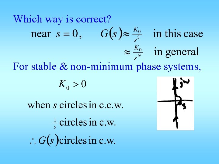 Which way is correct? For stable & non-minimum phase systems, 