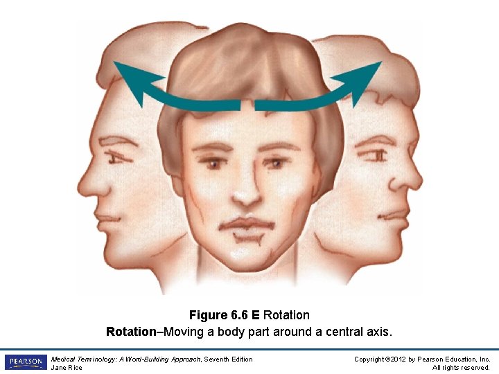 Figure 6. 6 E Rotation–Moving a body part around a central axis. Medical Terminology: