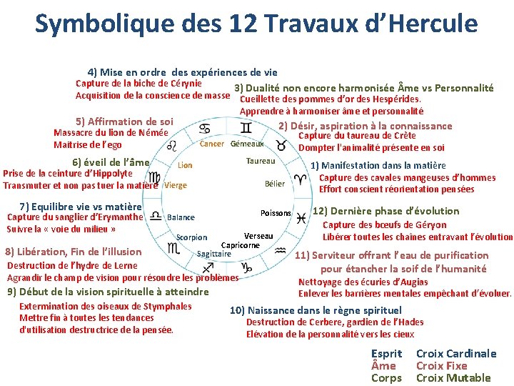 Symbolique des 12 Travaux d’Hercule 4) Mise en ordre des expériences de vie Capture