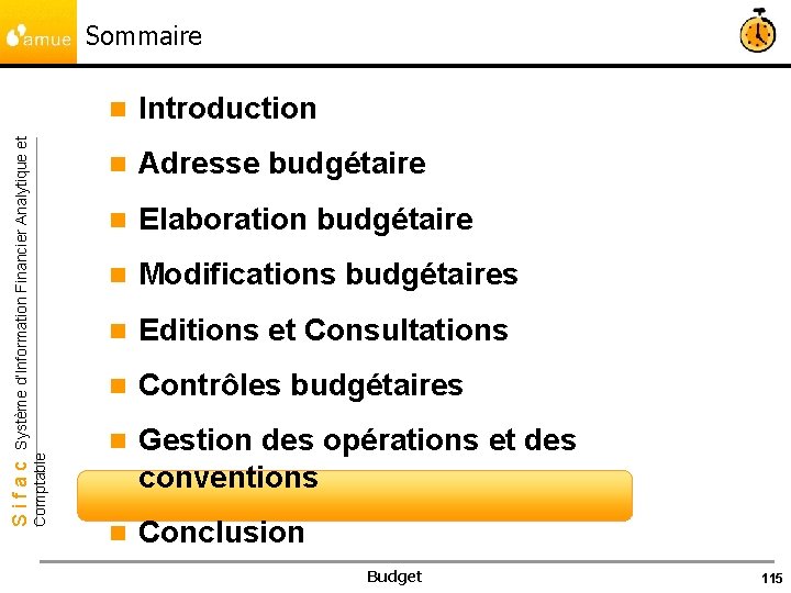 Comptable Sifac Système d’Information Financier Analytique et Sommaire n Introduction n Adresse budgétaire n