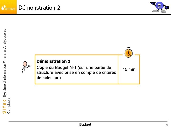 Démonstration 2 Copie du Budget N-1 (sur une partie de structure avec prise en