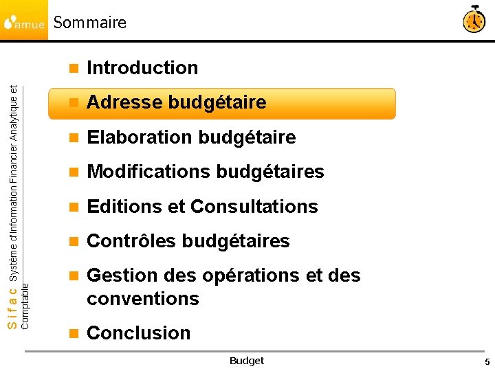 Comptable Sifac Système d’Information Financier Analytique et Sommaire n Introduction n Adresse budgétaire n