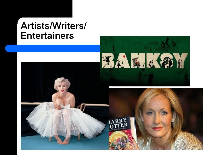 Artists/Writers/ Entertainers 