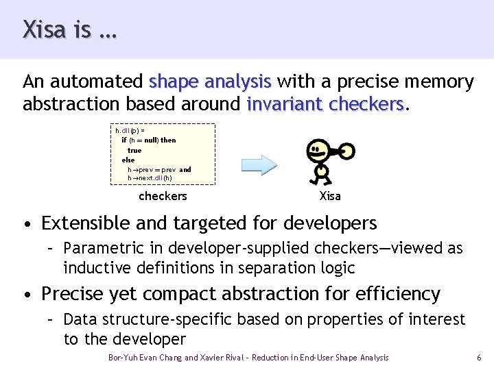 Xisa is … An automated shape analysis with a precise memory abstraction based around