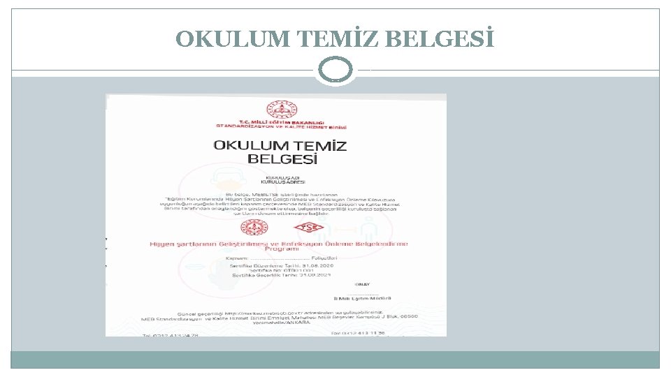 OKULUM TEMİZ BELGESİ 