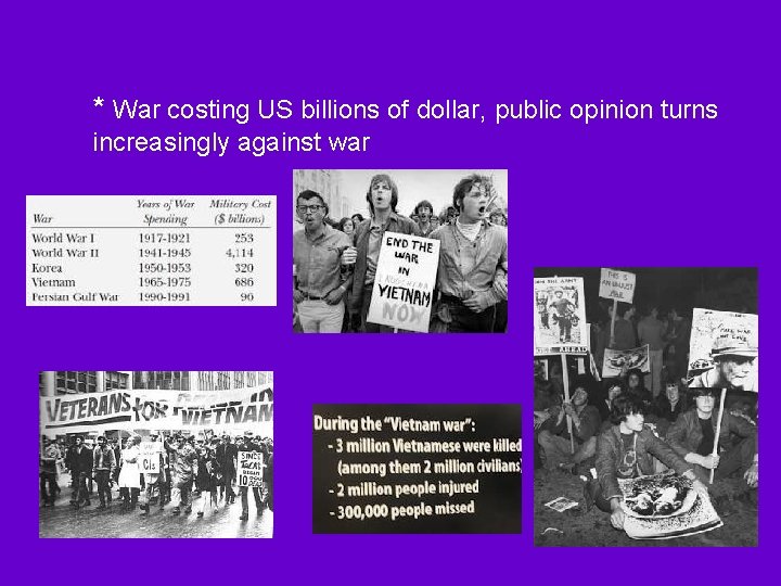 * War costing US billions of dollar, public opinion turns increasingly against war 