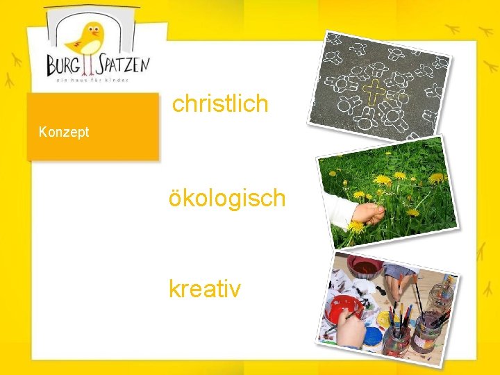 christlich Konzept ökologisch kreativ 