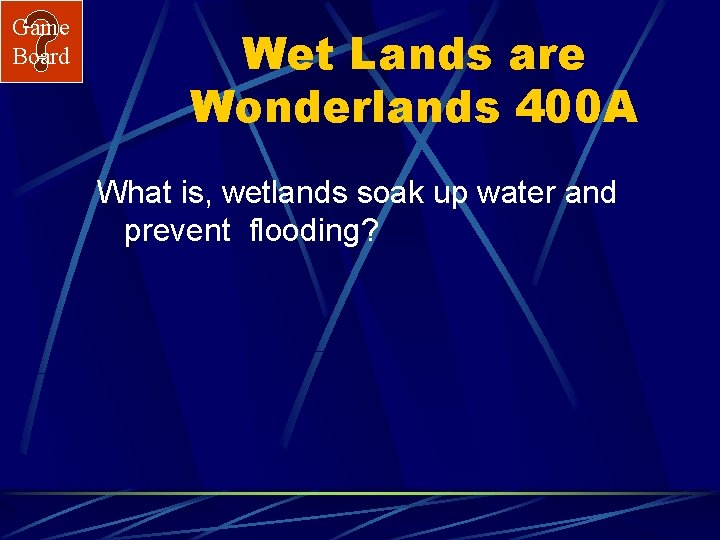 Game Board Wet Lands are Wonderlands 400 A What is, wetlands soak up water