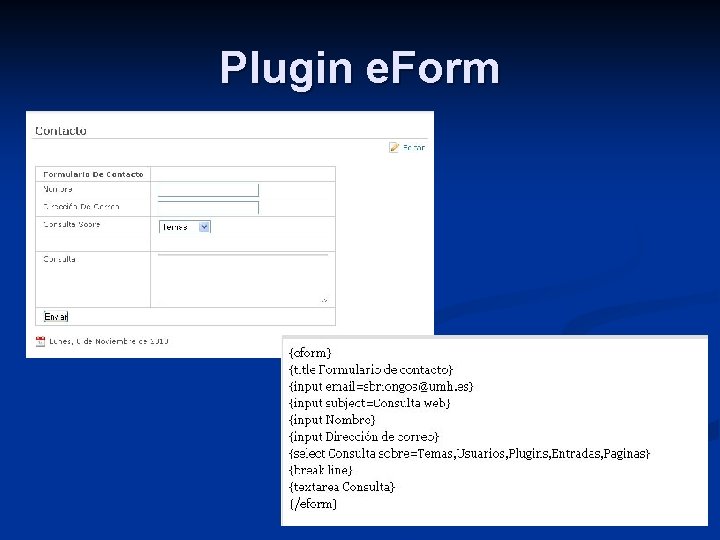 Plugin e. Form 