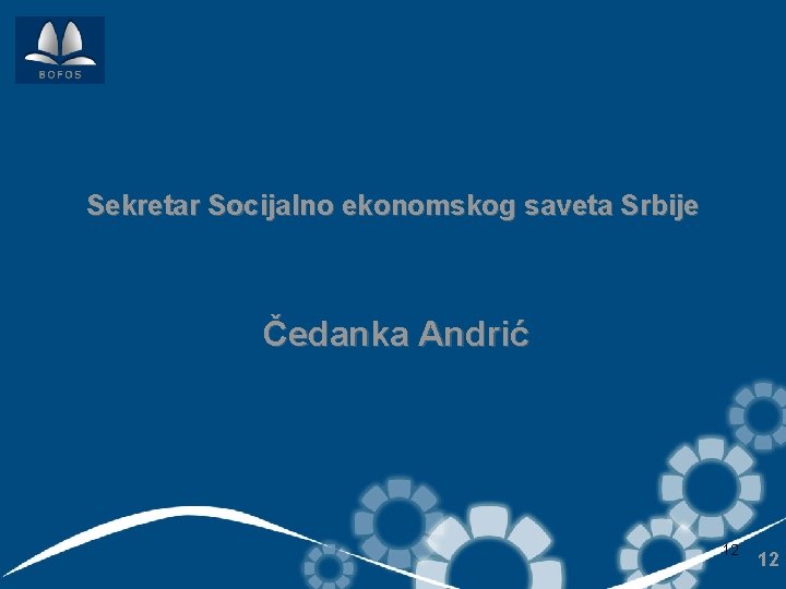 Sekretar Socijalno ekonomskog saveta Srbije Čedanka Andrić 12 12 