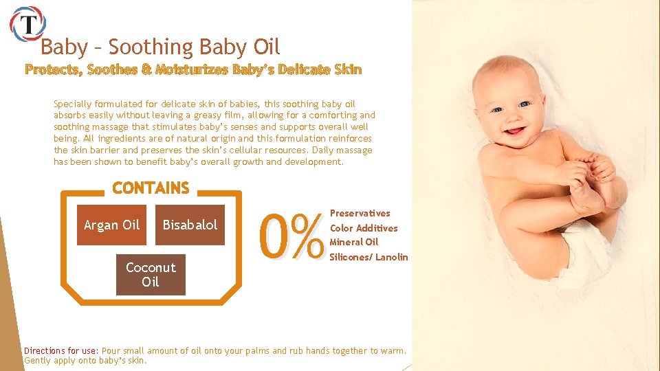 Baby – Soothing Baby Oil Protects, Soothes & Moisturizes Baby’s Delicate Skin Specially formulated
