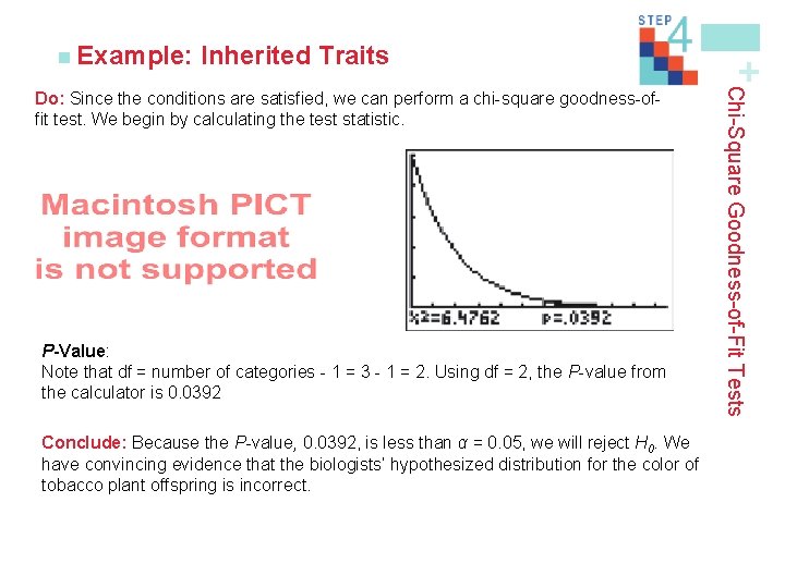 Inherited Traits P-Value: Note that df = number of categories - 1 = 3