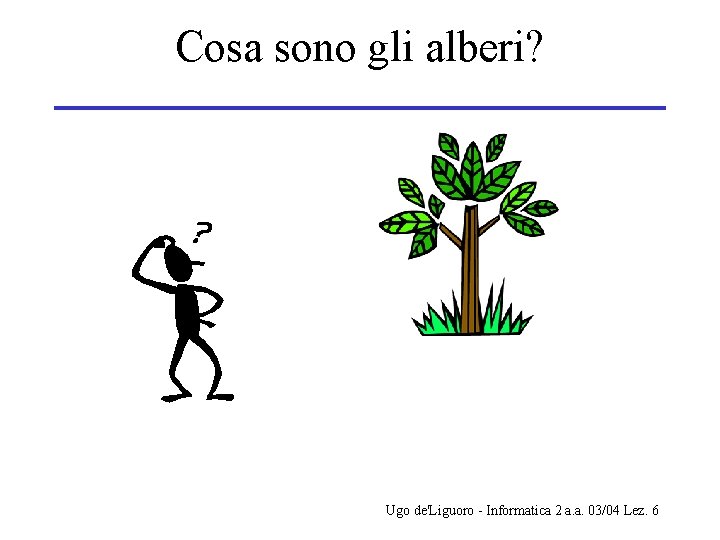 Cosa sono gli alberi? Ugo de'Liguoro - Informatica 2 a. a. 03/04 Lez. 6