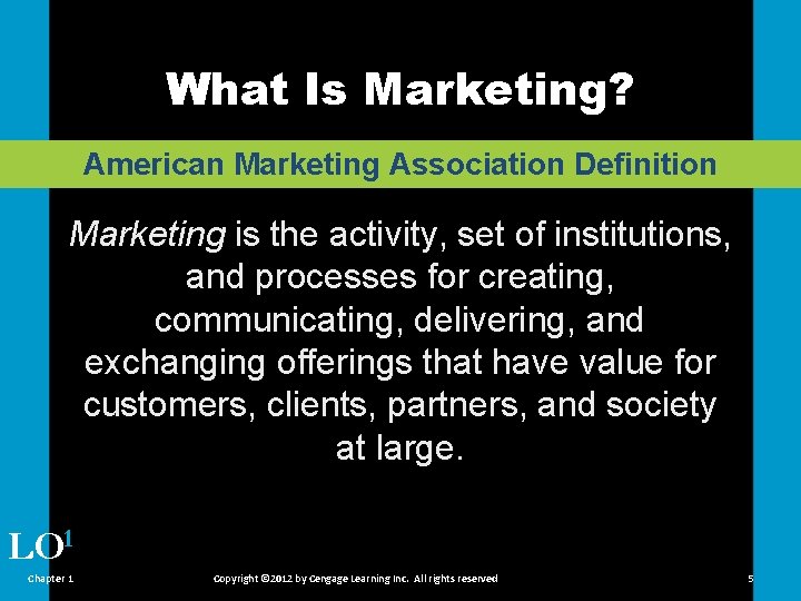 What Is Marketing? American Marketing Association Definition Marketing is the activity, set of institutions,