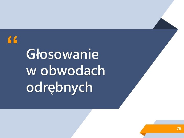 “ Głosowanie w obwodach odrębnych 75 