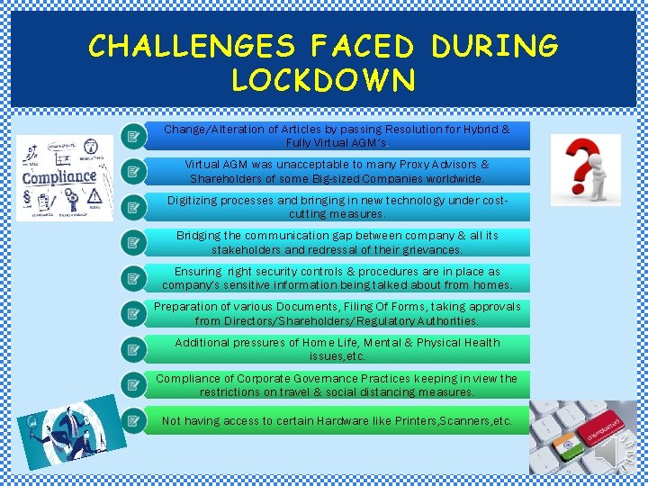 CHALLENGES FACED DURING LOCKDOWN Change/Alteration of Articles by passing Resolution for Hybrid & Fully