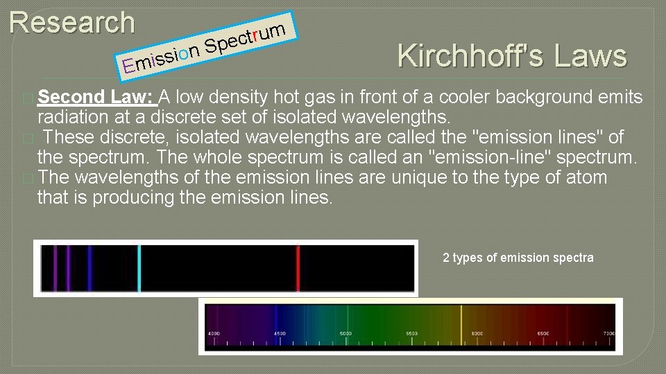 Research n o i s s E mi m u r t c Spe