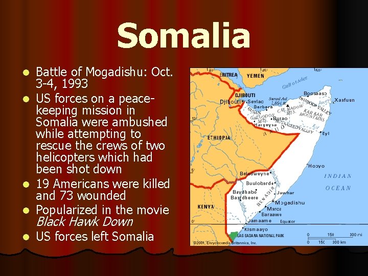 Somalia l Battle of Mogadishu: Oct. 3 -4, 1993 US forces on a peacekeeping