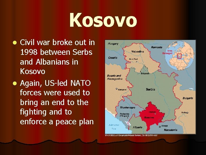 Kosovo Civil war broke out in 1998 between Serbs and Albanians in Kosovo l