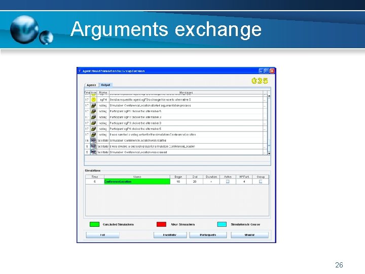 Arguments exchange 26 
