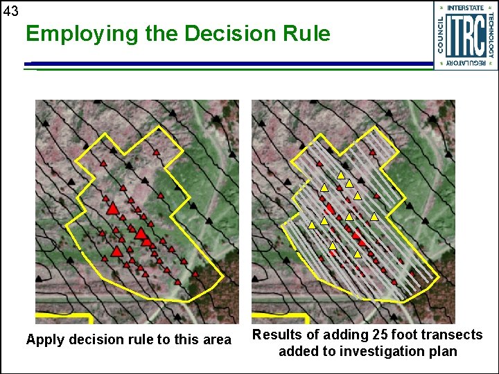 43 Employing the Decision Rule Apply decision rule to this area Results of adding