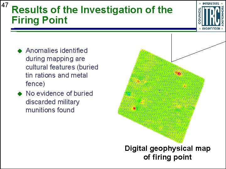 47 Results of the Investigation of the Firing Point u u Anomalies identified during