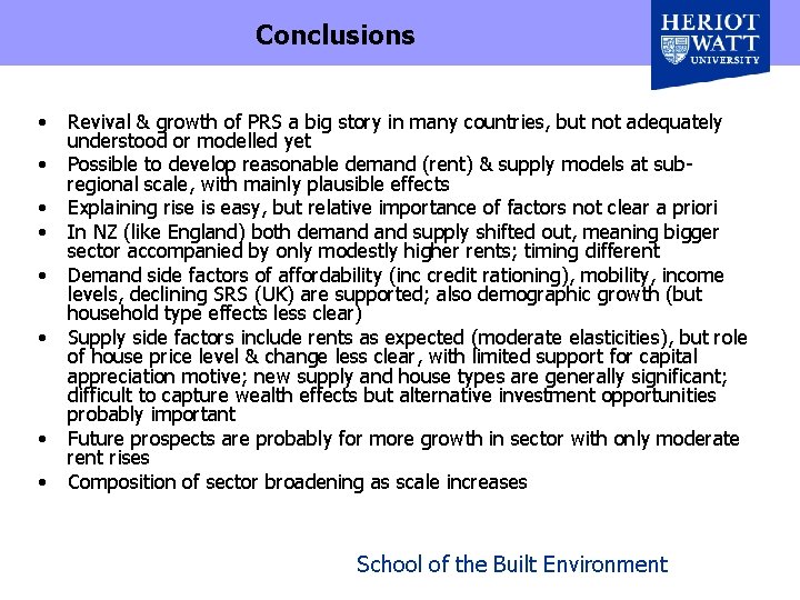 Conclusions • • Revival & growth of PRS a big story in many countries,