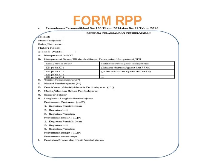 FORM RPP 