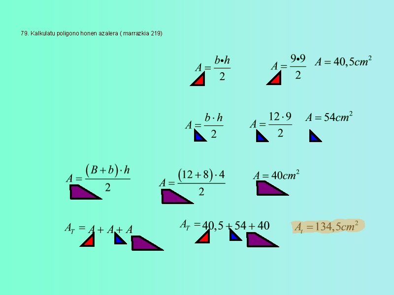 79. Kalkulatu poligono honen azalera ( marrazkia 219) 