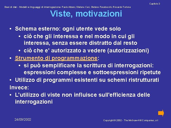 Capitolo 3 Basi di dati - Modelli e linguaggi di interrogazione- Paolo Atzeni, Stefano