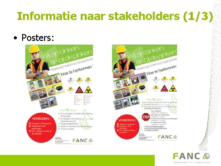 Informatie naar stakeholders (1/3) • Posters: 