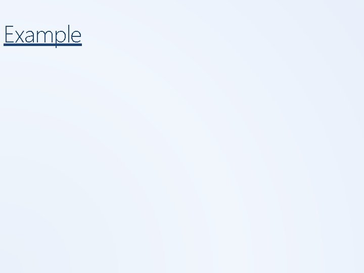 Example Example