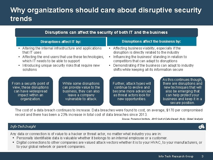 Why organizations should care about disruptive security trends Disruptions can affect the security of