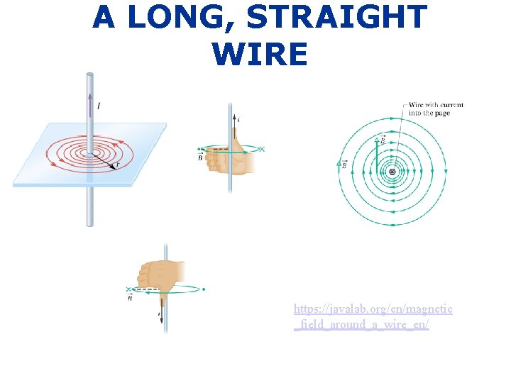 A LONG, STRAIGHT WIRE https: //javalab. org/en/magnetic _field_around_a_wire_en/ 